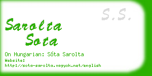 sarolta sota business card